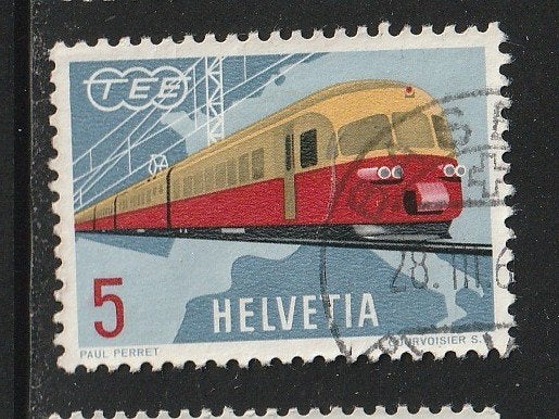 Zwitserland 1962 - Electrische Trein, Ophalen, Gestempeld