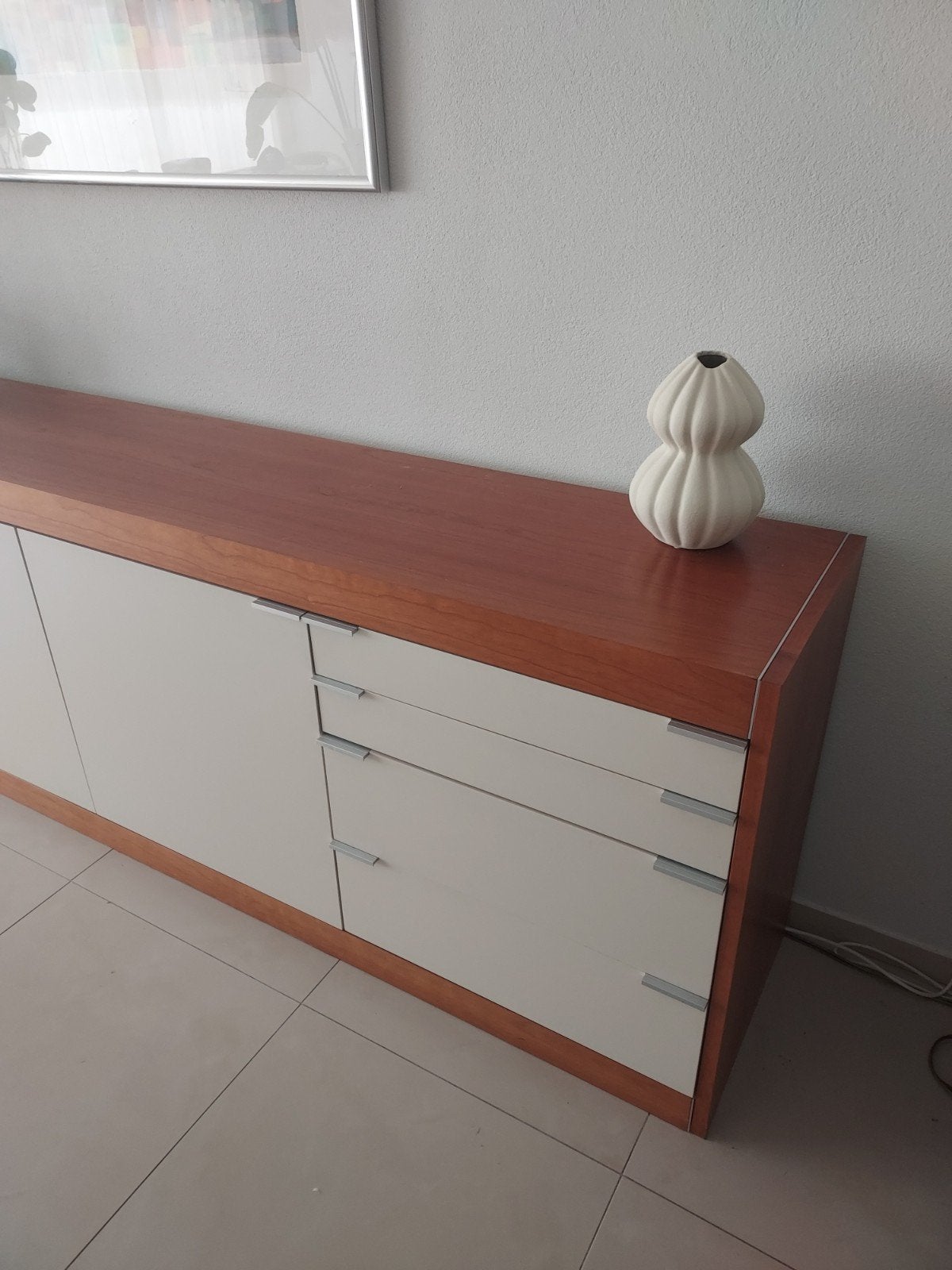 Pastoe Dressoir Off-white/Beukenkleur met 4 Lades - Klassiek, Huis en Inrichting, Kasten | Dressoirs, Ophalen, Klassiek, Zo goed als nieuw