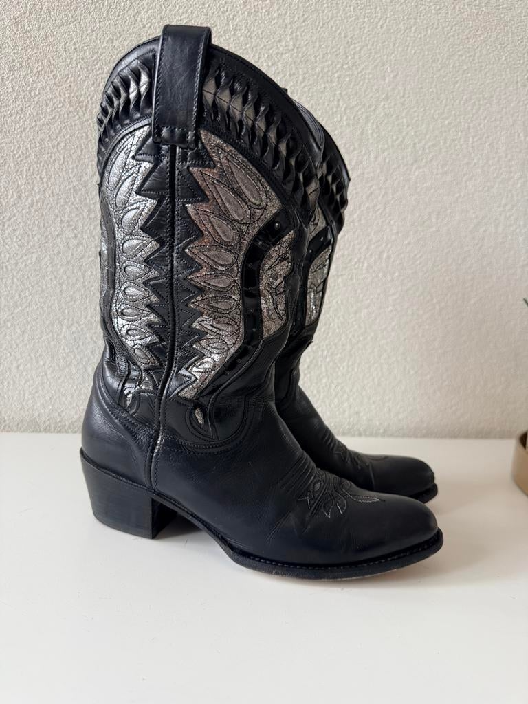 Sendra laarzen - Zwart met zilveren details, Ophalen of Verzenden, Gedragen, Zwart, Hoge laarzen