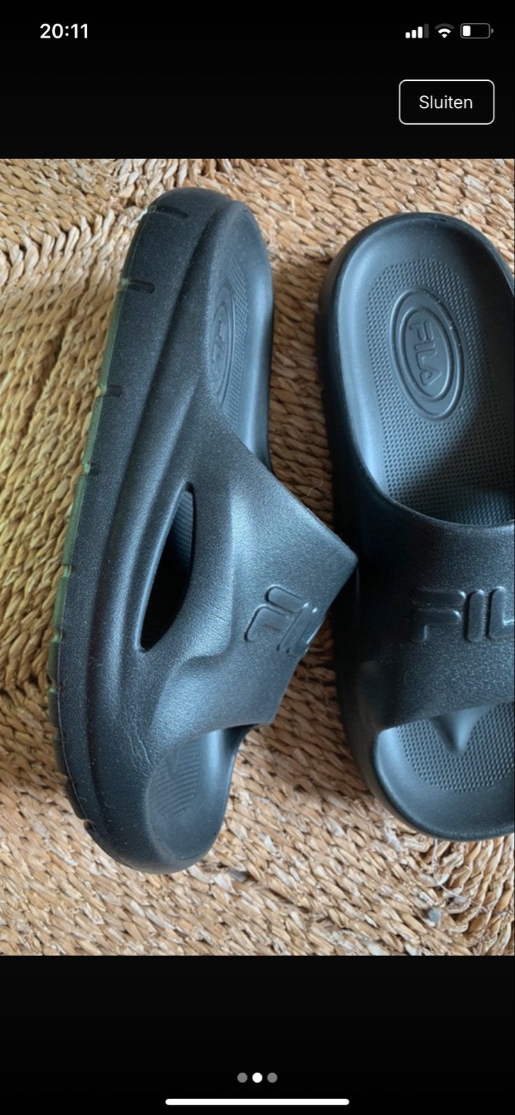 Fila slippers maat 40, Ophalen of Verzenden, Nieuw, Zwart, Slippers