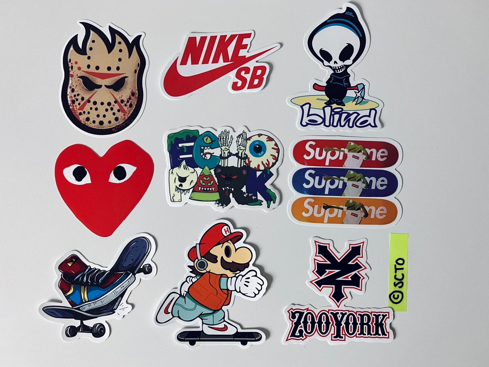 Stickers skate NikeSB ZooYork Mishka Echo Park DIY sticker, Ophalen of Verzenden, Nieuw, Meerdere stickers