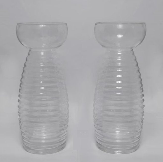 2 glazen hyacinthglas / hyacinthvazen, Antiek en Kunst, Ophalen