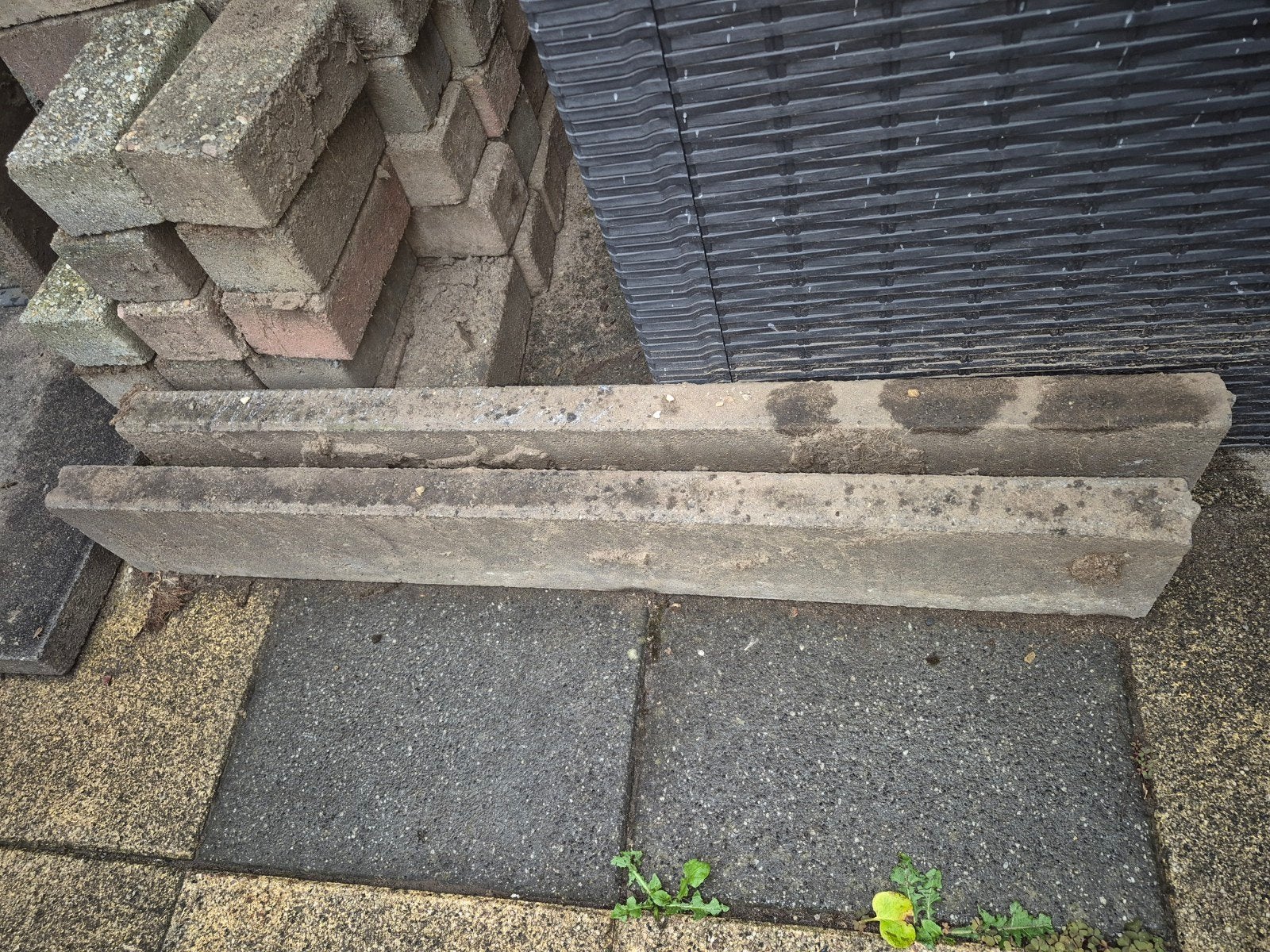 3 stuks opsluitbanden voor terras 100x5 cm, Ophalen, Gebruikt, Beton, Overige typen