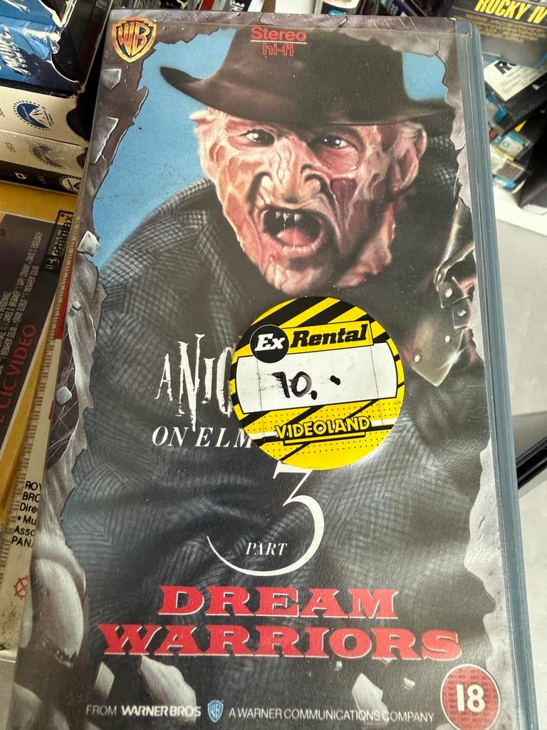 A Nightmare on Elm Street 3: Dream Warriors VHS, Cd's en Dvd's, VHS | Film, Vanaf 16 jaar, Ophalen of Verzenden, Gebruikt, Horror