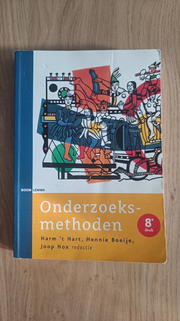 Onderzoeksmethoden 8e druk - 't Hart, Boeije, Hox, Diverse auteurs, Ophalen of Verzenden, Alpha, WO