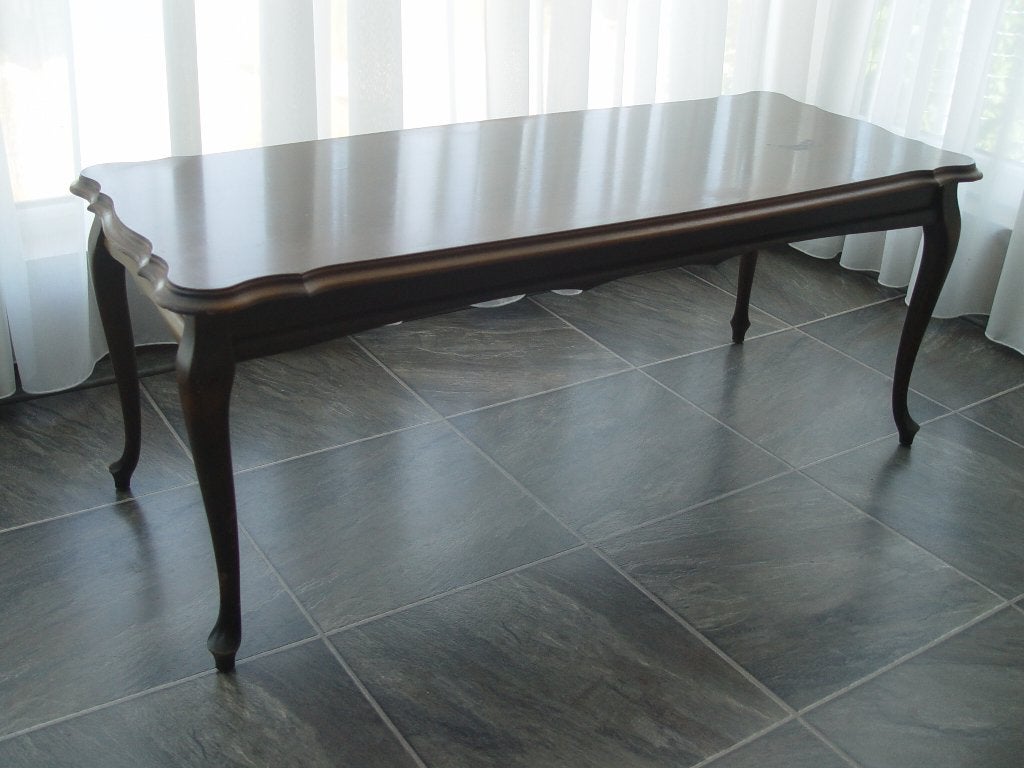 Queen Ann salontafel notenhout uit 1968 Zeer degelijk!, Ophalen, Gebruikt, 100 tot 150 cm, 50 tot 100 cm