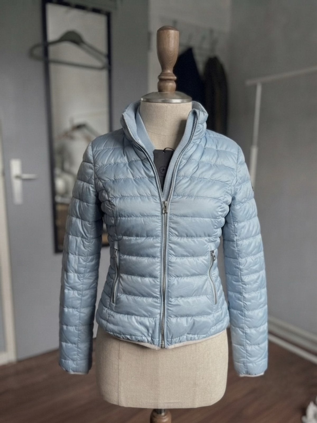 Airforce lichtblauwe jas - Maat XS, Ophalen of Verzenden, Zo goed als nieuw, Maat 34 (XS) of kleiner, Blauw