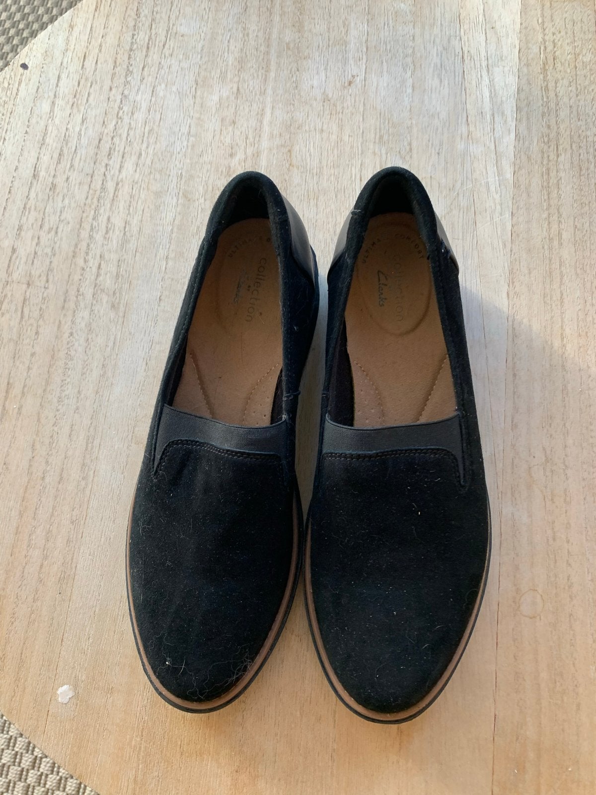 Clarks zwarte instappers - Zo goed als nieuw, Ophalen of Verzenden, Zo goed als nieuw, Instappers, Zwart