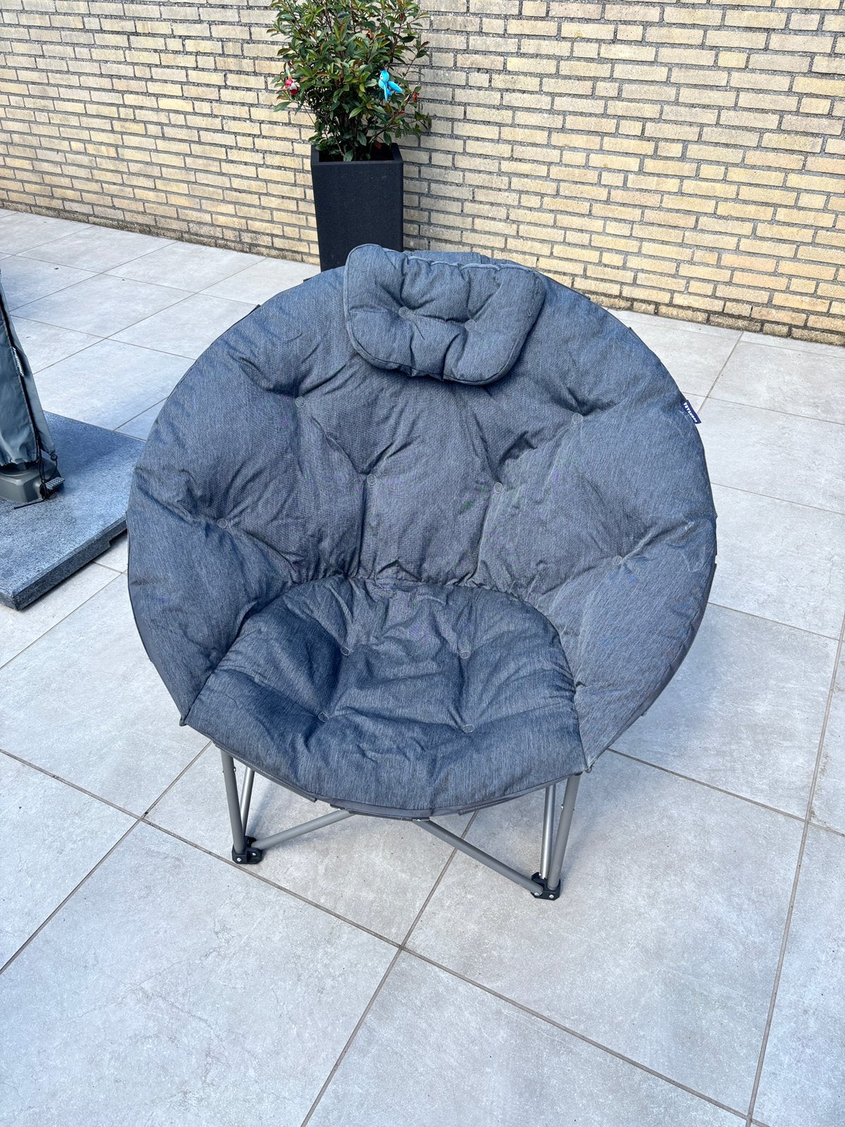 Travelmore relax stoel antraciet (camping), Ophalen, Zo goed als nieuw