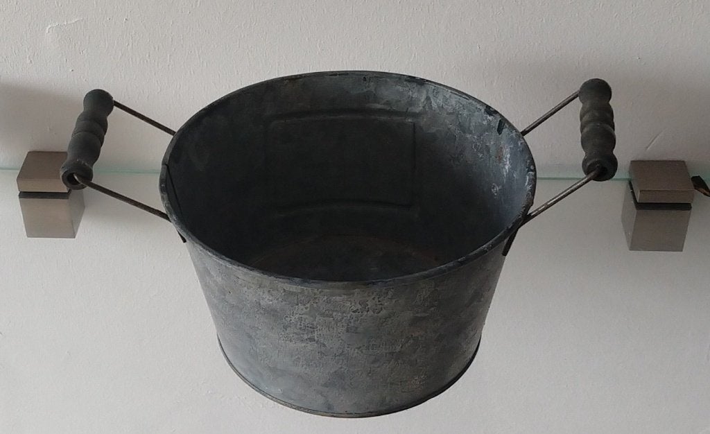 plantenbak deco  zink, volgnr 20, Tuin en Terras, Bloembakken en Plantenbakken, Overige materialen, Gebruikt, Minder dan 30 cm