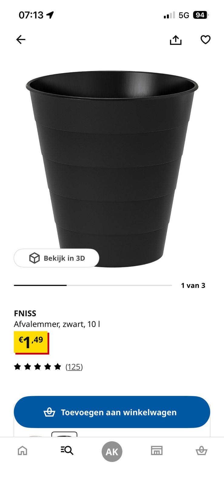 OP ZOEK naar deze afvalemmer, Ophalen, Zo goed als nieuw, Kunststof