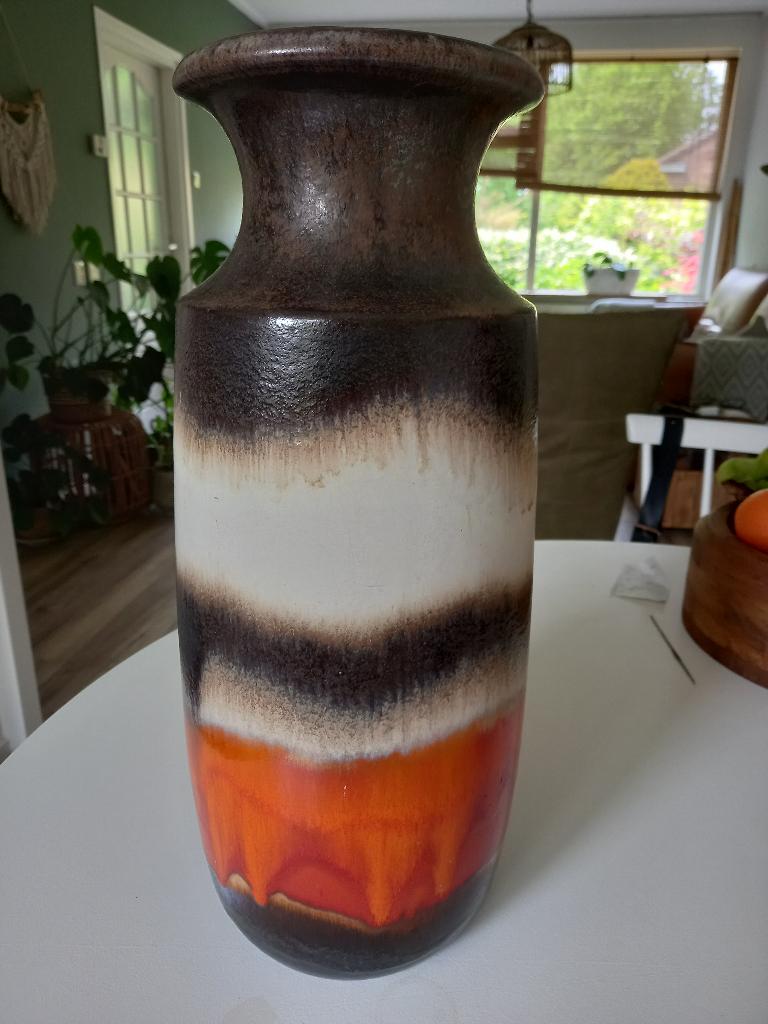 vaas, Ophalen, Gebruikt, Aardewerk of Porselein, Oranje