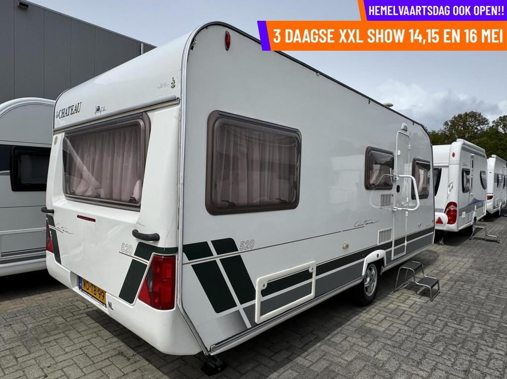 Chateau 520 CANTARA COMFORT TRAVEL, RONDZIT, ENKELE BEDDEN, Caravans en Kamperen, Caravans, Chateau, Rondzit, 7 tot 8 meter, Bedrijf