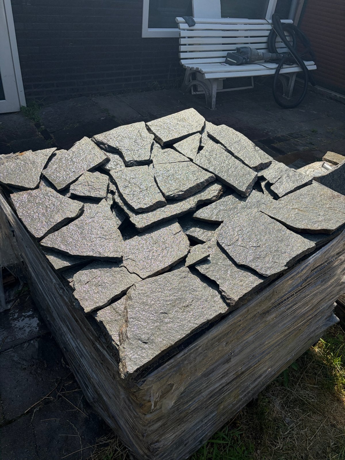 Flagstones 29m2 - Laatste pallet, Tuin en Terras, Ophalen, Nieuw, Terrastegels, Natuursteen