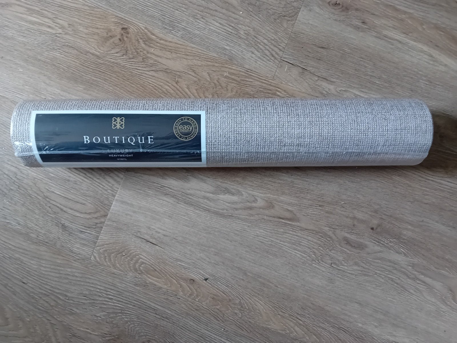 1 rol vinyl behang chenille-Taupe/Gold, Huis en Inrichting, Ophalen