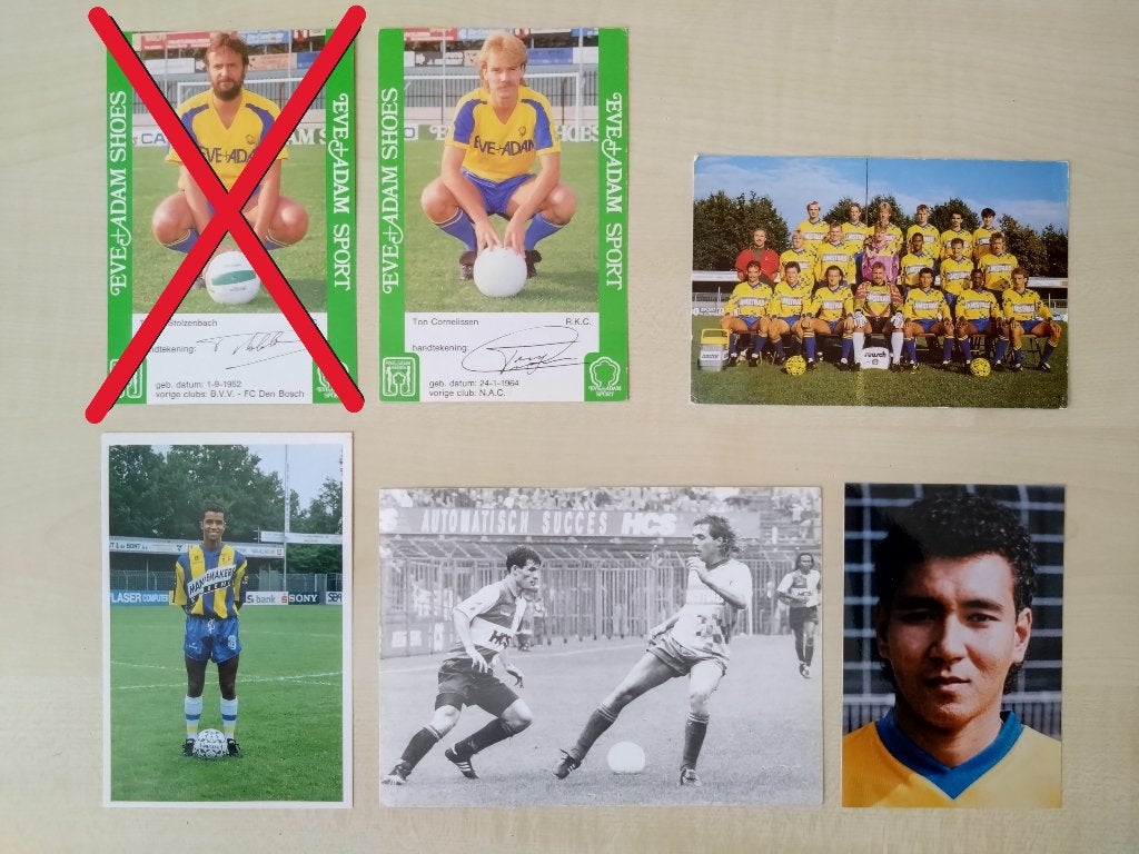 Gezocht & te koop / ruil RKC Waalwijk spelerskaarten foto's, Verzenden, Zo goed als nieuw, Buitenlandse clubs, Spelerskaart