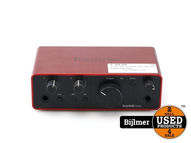 Focusrite Scarlett Solo 4th Gen Audio Interface, Focusrite, Zo goed als nieuw, https://support.focusrite.com/hc/nl/requests/new