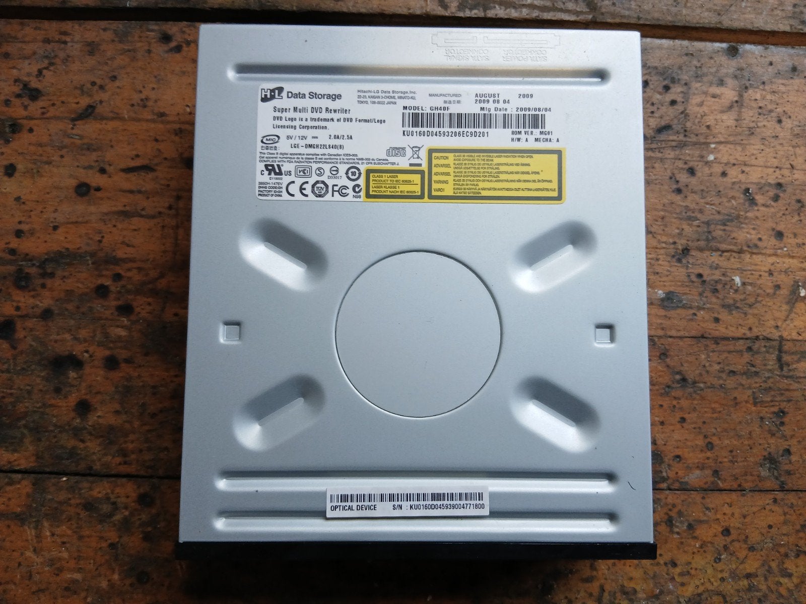 HL Data Storage Super Multi DVD Rewriter GH40F, Computers en Software, Optische drives, Intern, Gebruikt, Dvd, 2-23, Akasaka 5-Chome, Minato-Ku, Tokyo, 107-6322 Japan