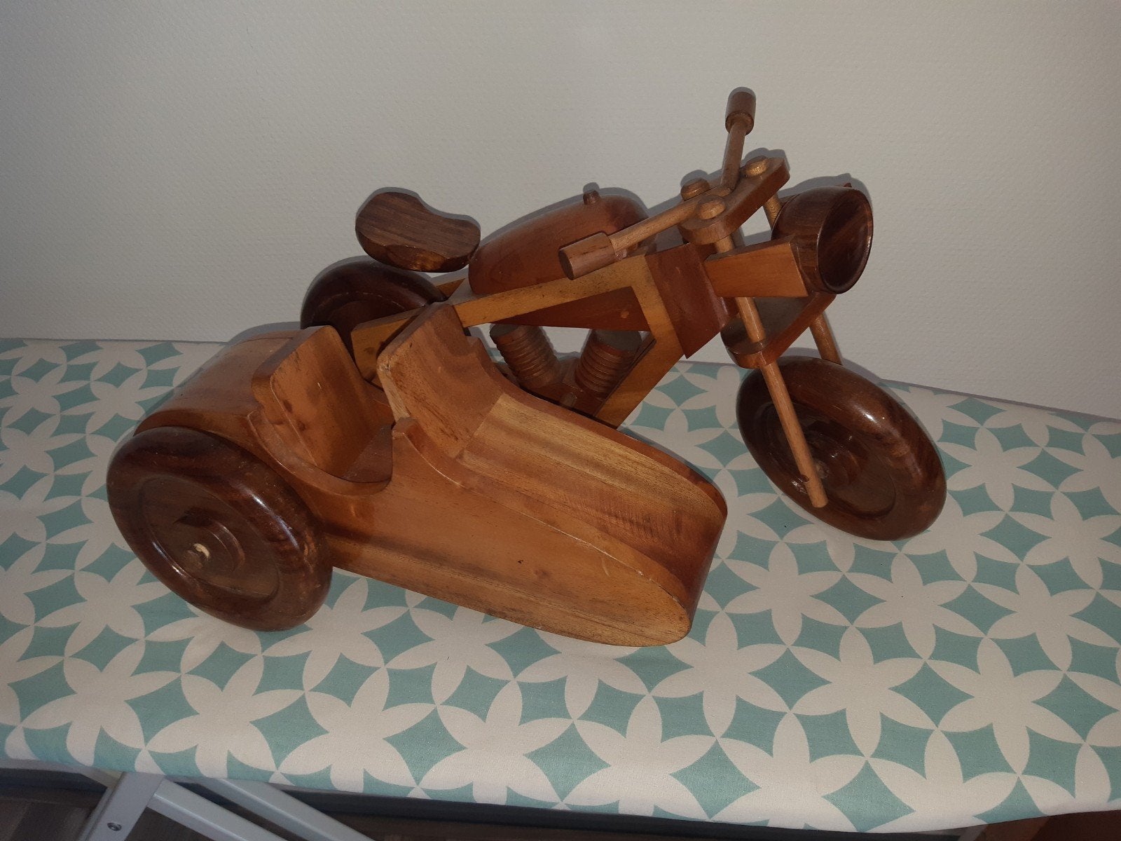 Houten motor met zijspan, Ophalen of Verzenden