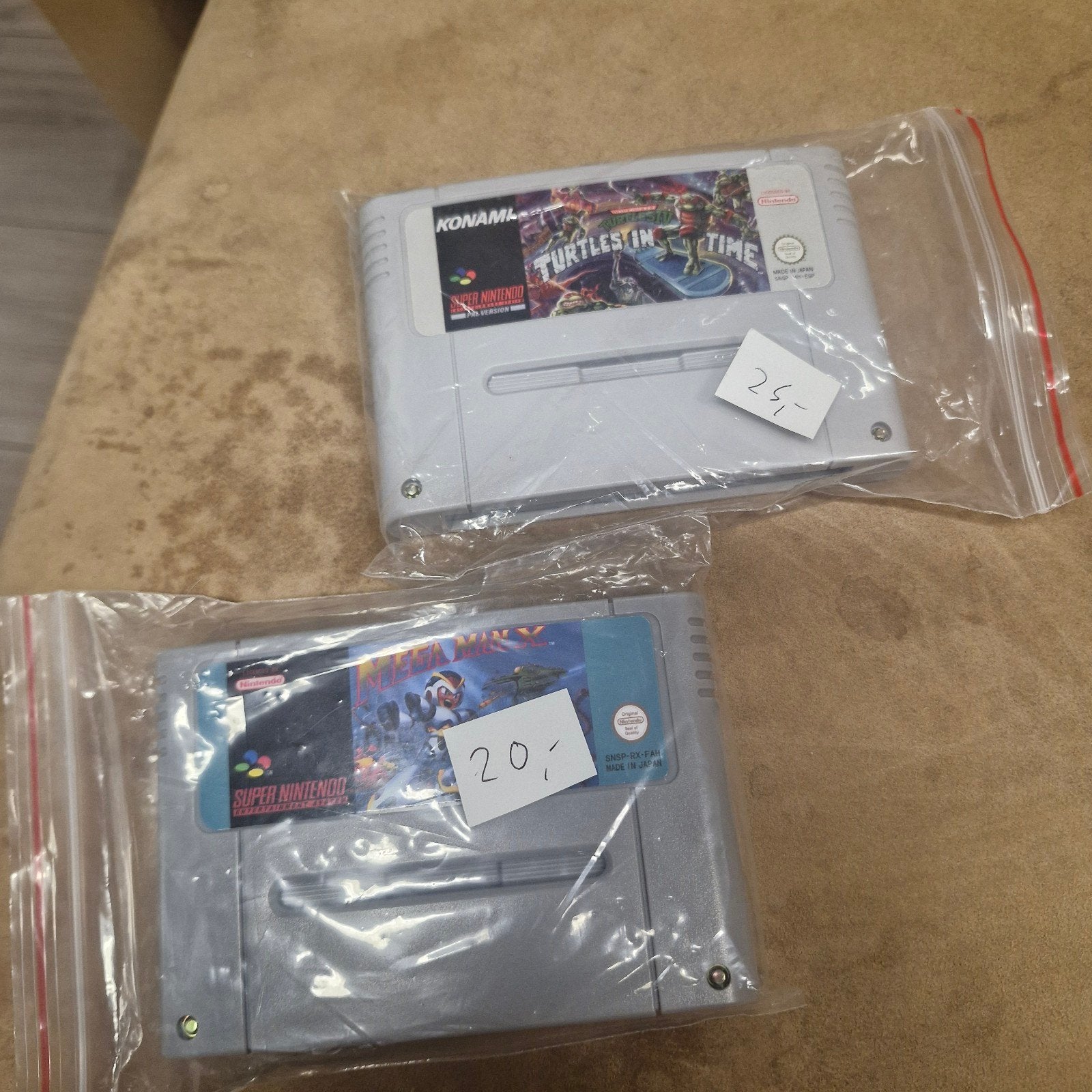 Super Nintendo Games: Turtles in Time & Mega Man X, Avontuur en Actie, Gebruikt, 2 spelers, Ophalen of Verzenden