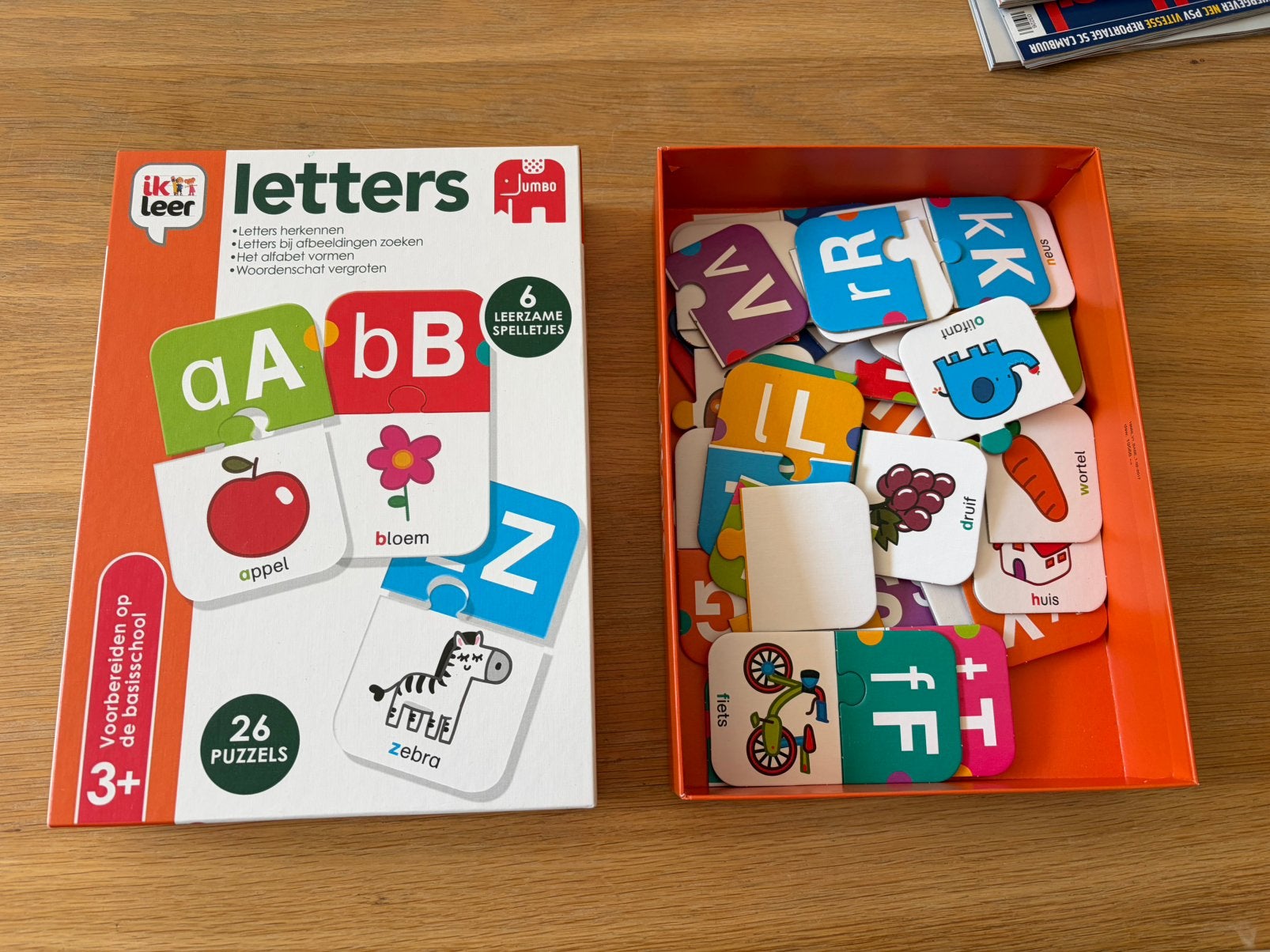 Ik leer letters puzzel van Jumbo, Ophalen of Verzenden, Zo goed als nieuw, Taal en Lezen