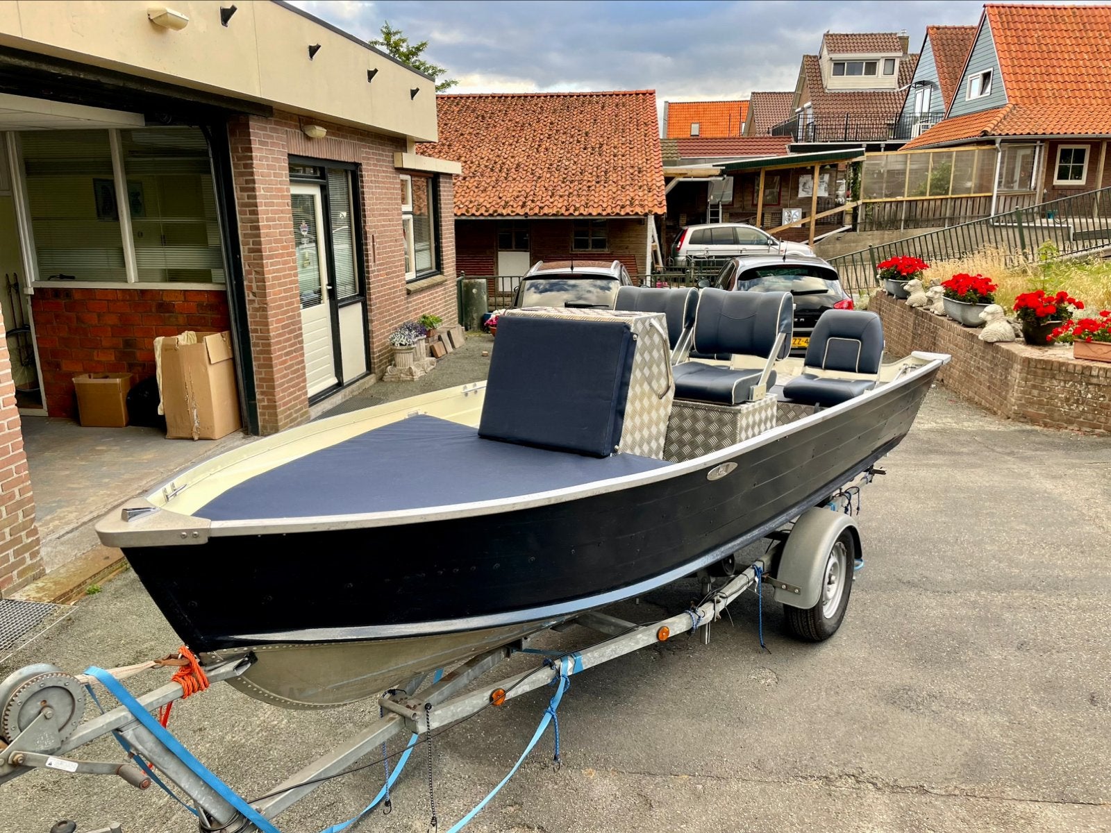 Aluminium console boot 4.50 meter, Watersport en Boten, Ophalen, Zo goed als nieuw, Aluminium