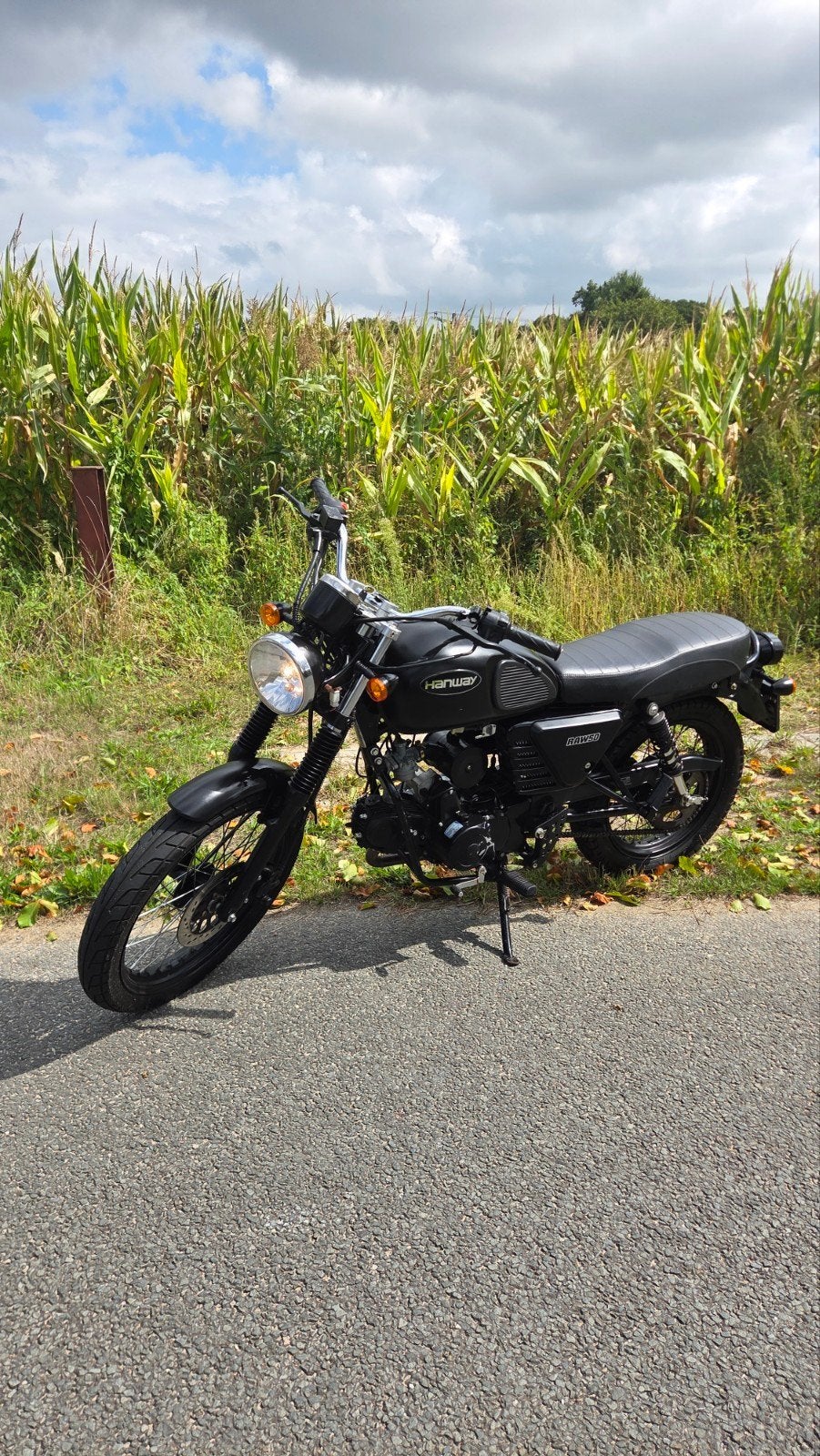 Hanway Raw 50 Zwart ( agm caferacer, skyteam), Gebruikt, Maximaal 45 km/u, Hanway, 4 versnellingen