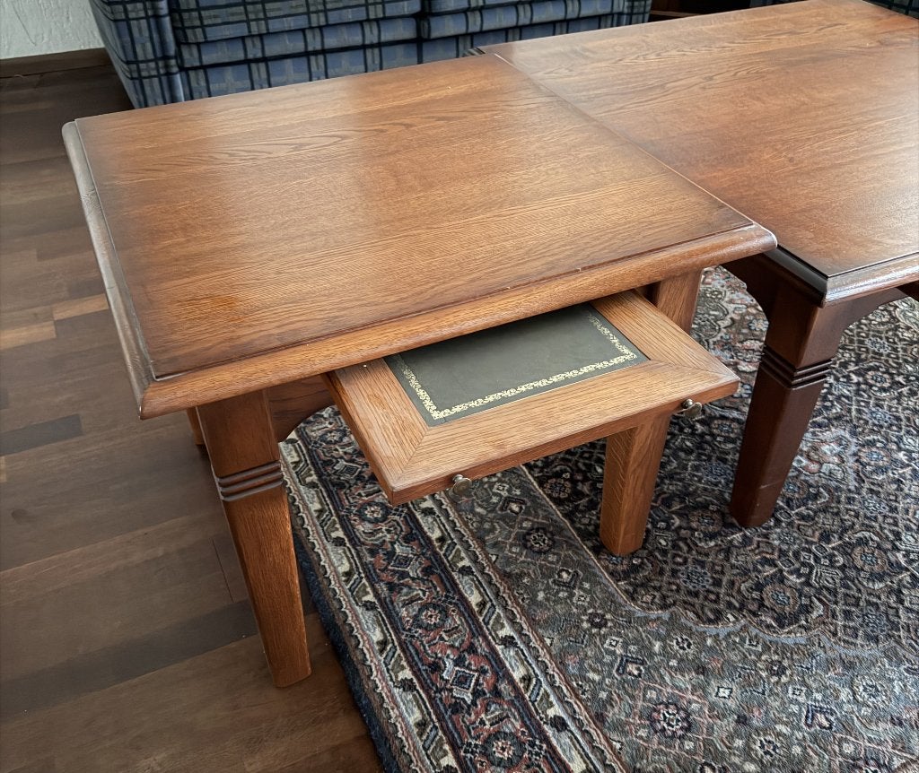 Salontafel en bijzettafel T.E.A.B., Ophalen, 50 – 75, 50 tot 100 cm, Eikenhout