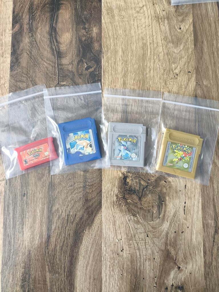 Pokémon Game Boy spellen: Gold, Silver, Red, Blue, Gebruikt, 1 speler, Ophalen of Verzenden, Role Playing Game (Rpg)