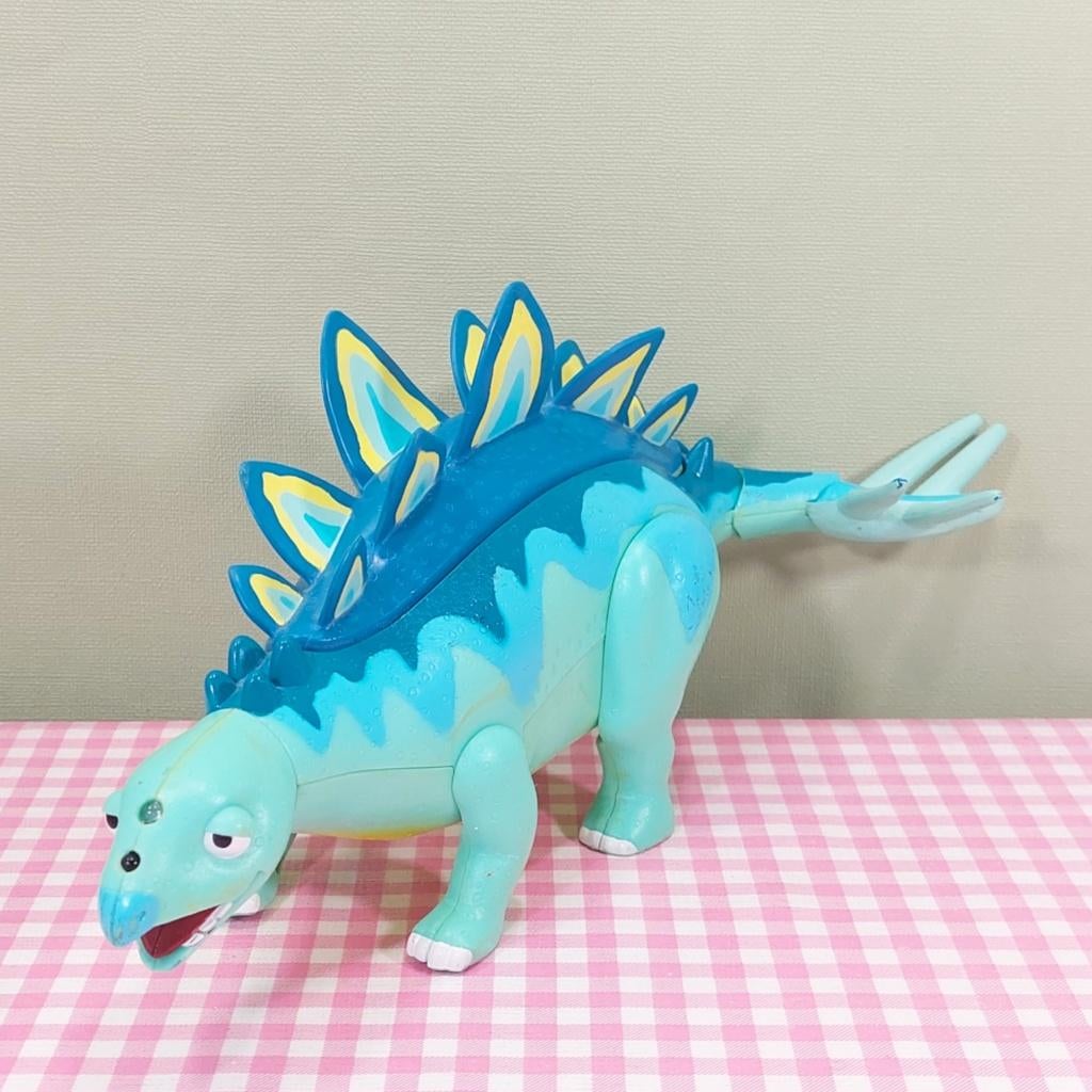 Jim Henson  Dinosaur Train Morris Stegosaurus figuur 33 cm, Gebruikt, Jim Henson, Onbekend, Ophalen of Verzenden