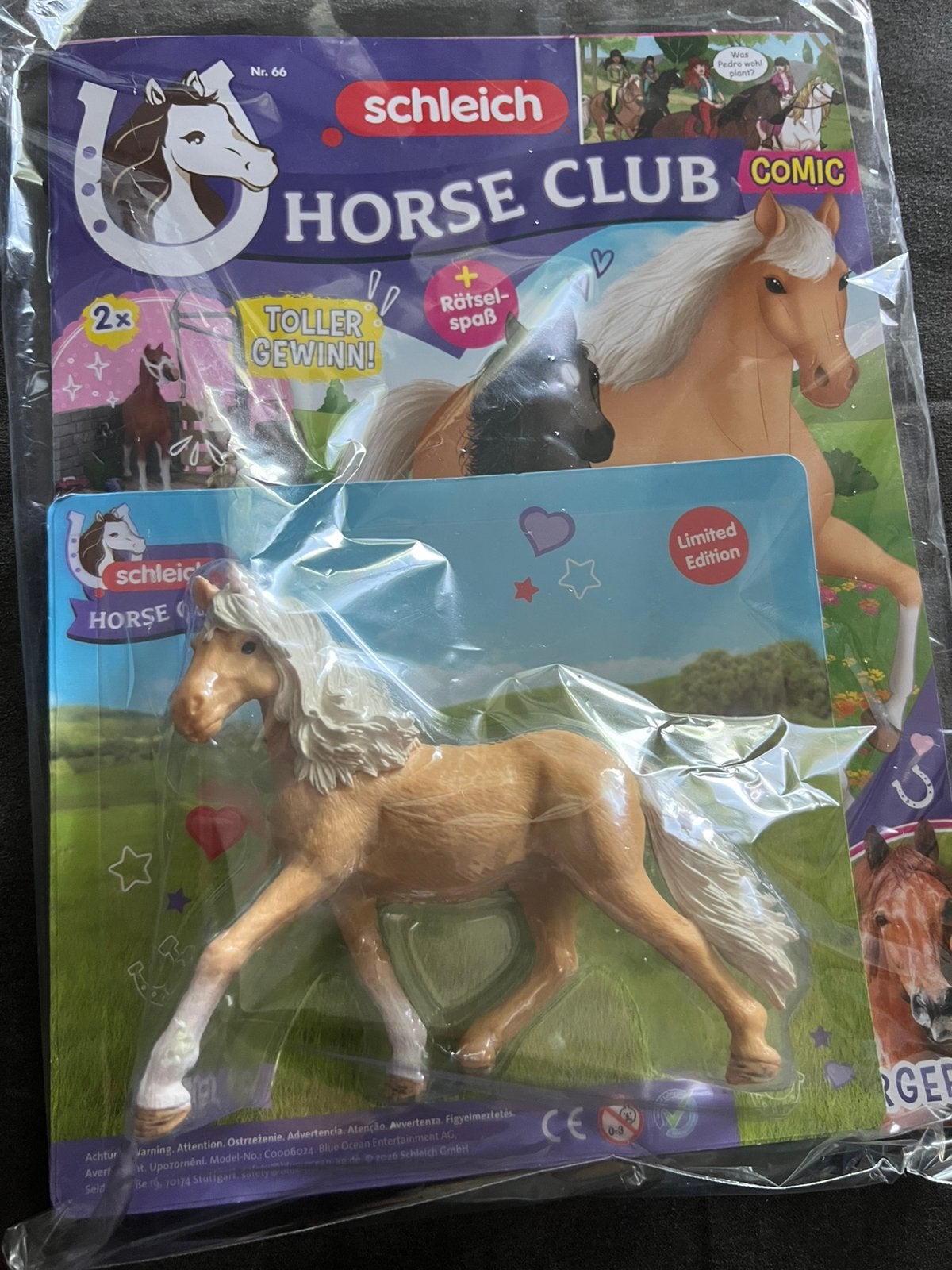 Schleich limited edition andalusier tijdschrift uitgave, Ophalen of Verzenden, Zo goed als nieuw, Paard, Beeldje of Figuurtje