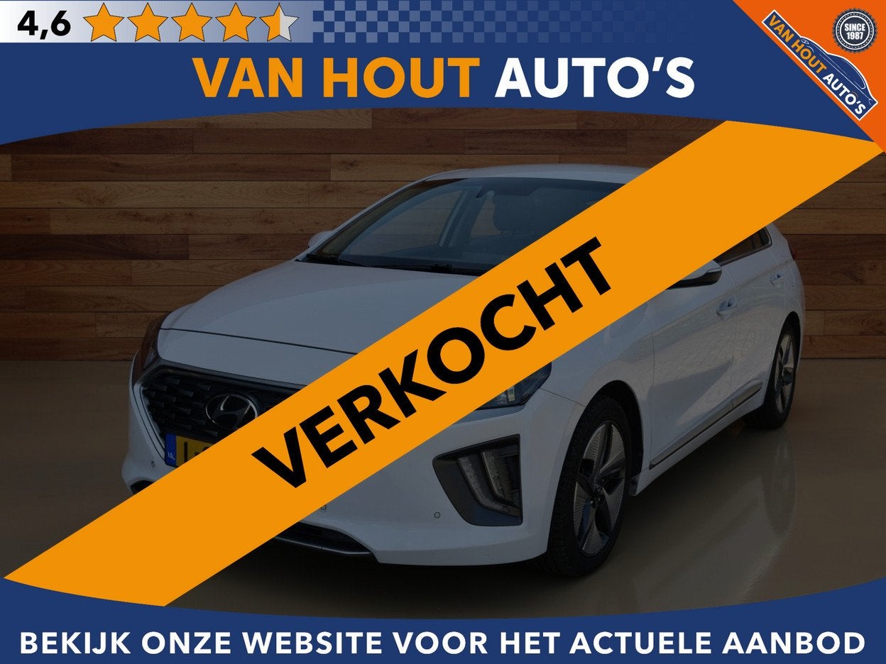 Hyundai IONIQ 1.6 GDi Premium - Plus | HYBRIDE | VERKOCHT, Auto's, 28 km/l, Gebruikt, Met garantie (alle), Wit