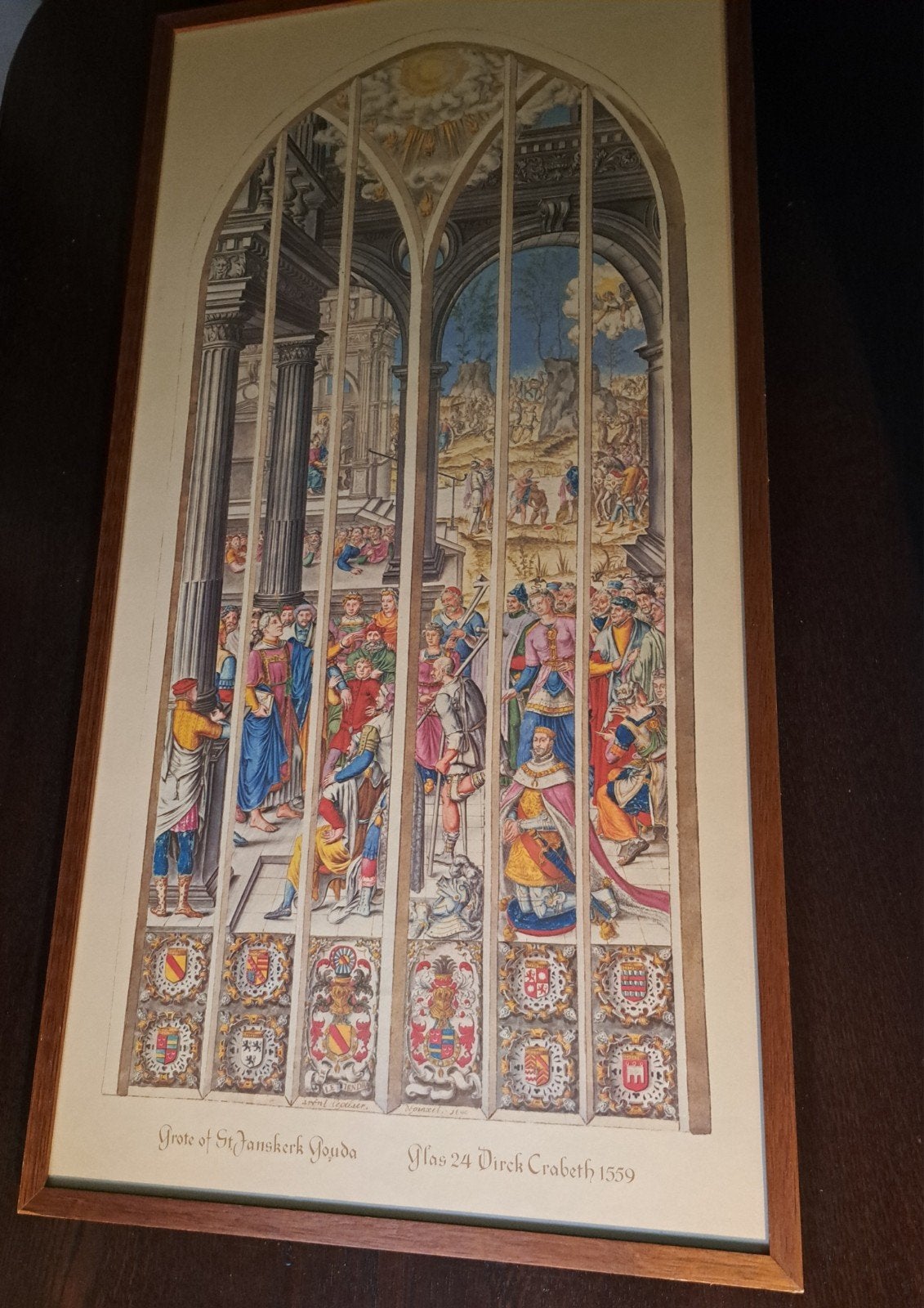 schitterende replica glas in lood nr24 st Janskerk, Ophalen of Verzenden