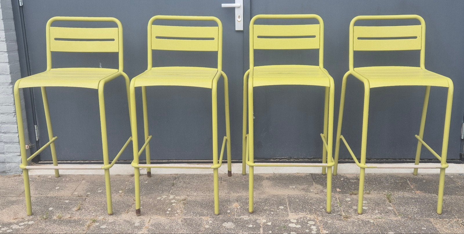 Originele EMU Star barkrukken – set van 4 – groen, Ophalen, Gebruikt, N.v.t, Metaal