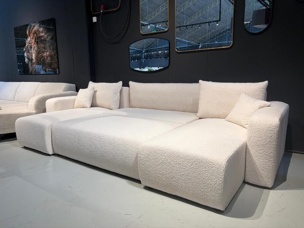 Voorraad | U-bank, lounge en slaapbank | Showroom Vianen, Info@trendvortex.com, 125 tot 150 cm, Hoekbank, Ophalen of Verzenden