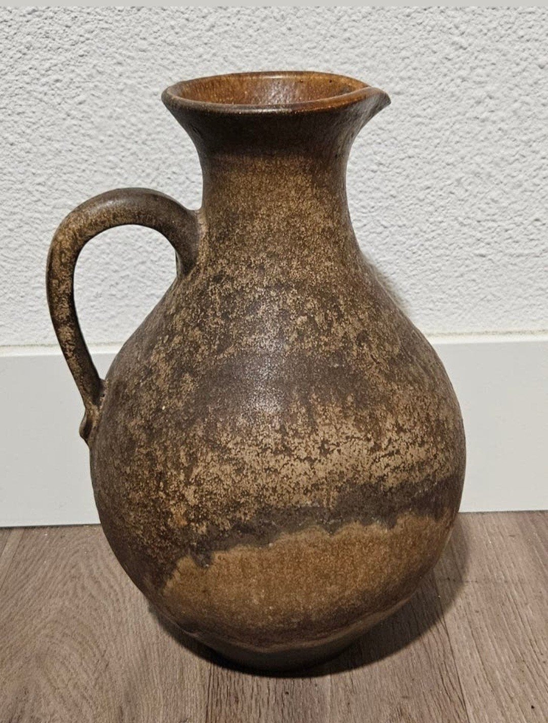 Grote Gubbels Helden keramiek kruikvaas bruin 30 cm hoog, Ophalen