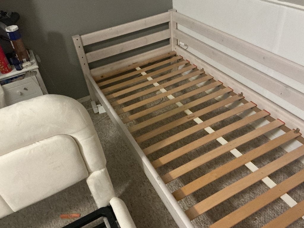 flexa bed 200 x 90 cm, Gebruikt, 90 cm, Eenpersoons, Wit