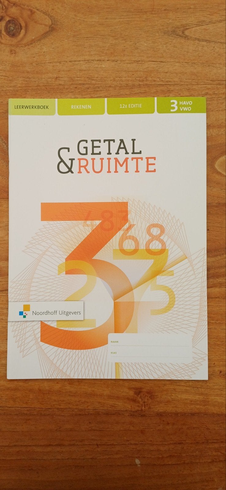 Getal & Ruimte 12e ed havo/vwo 3 Rekenkatern, Ophalen of Verzenden, Zo goed als nieuw