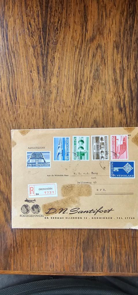 Aangetekend Poststuk Groningen - Serie NPVH 901/05, Postzegels en Munten, Verzenden