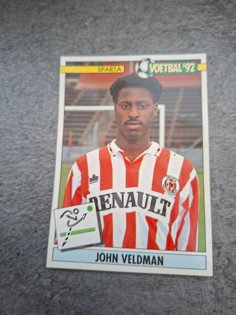 Panini sticker Voetbal 92. Speler John Veldman Sparta., Ophalen of Verzenden, Zo goed als nieuw