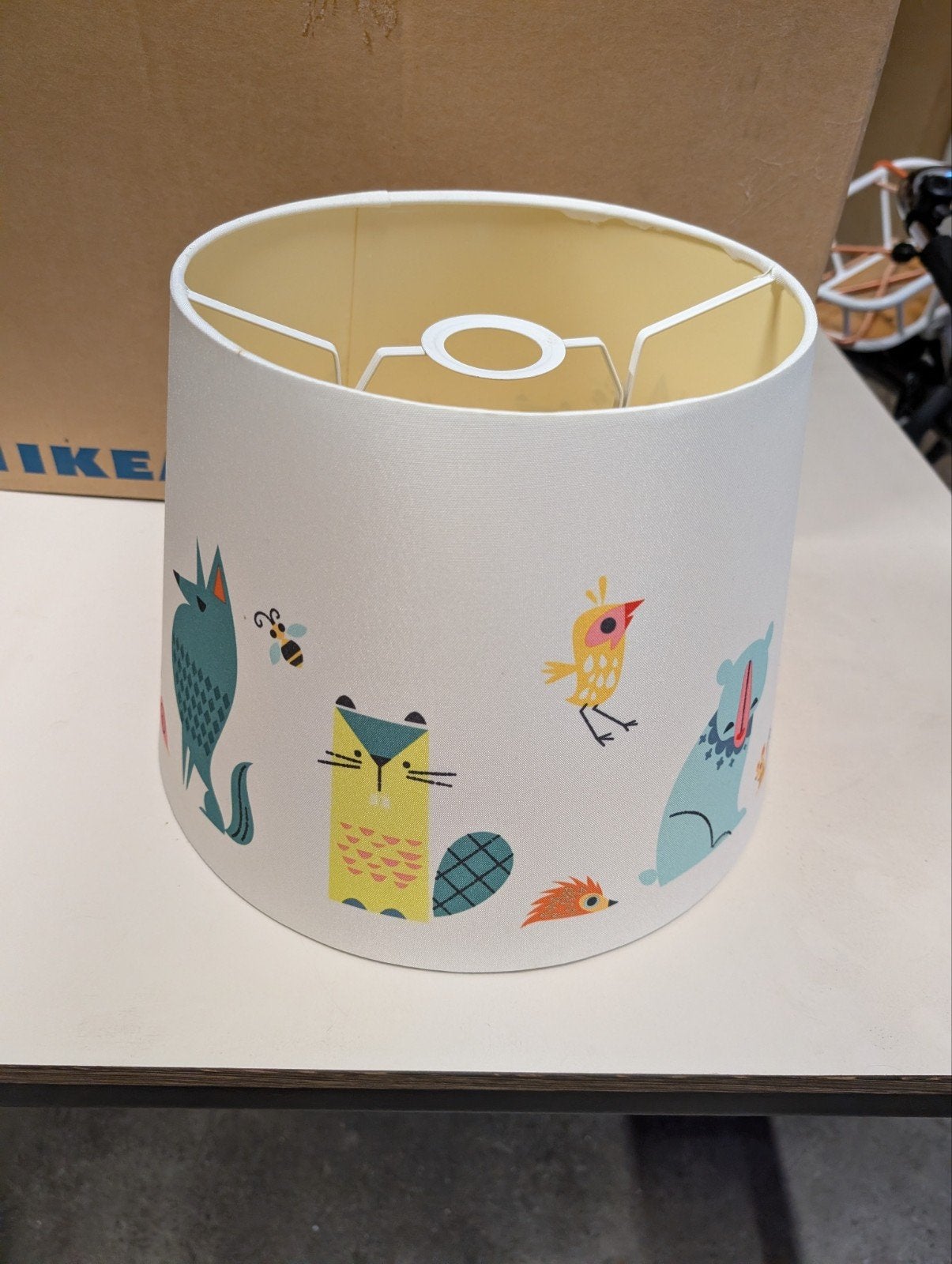IKEA lampenkap met dierenprint - NIEUW, Ophalen, Rond, Nieuw, Textiel