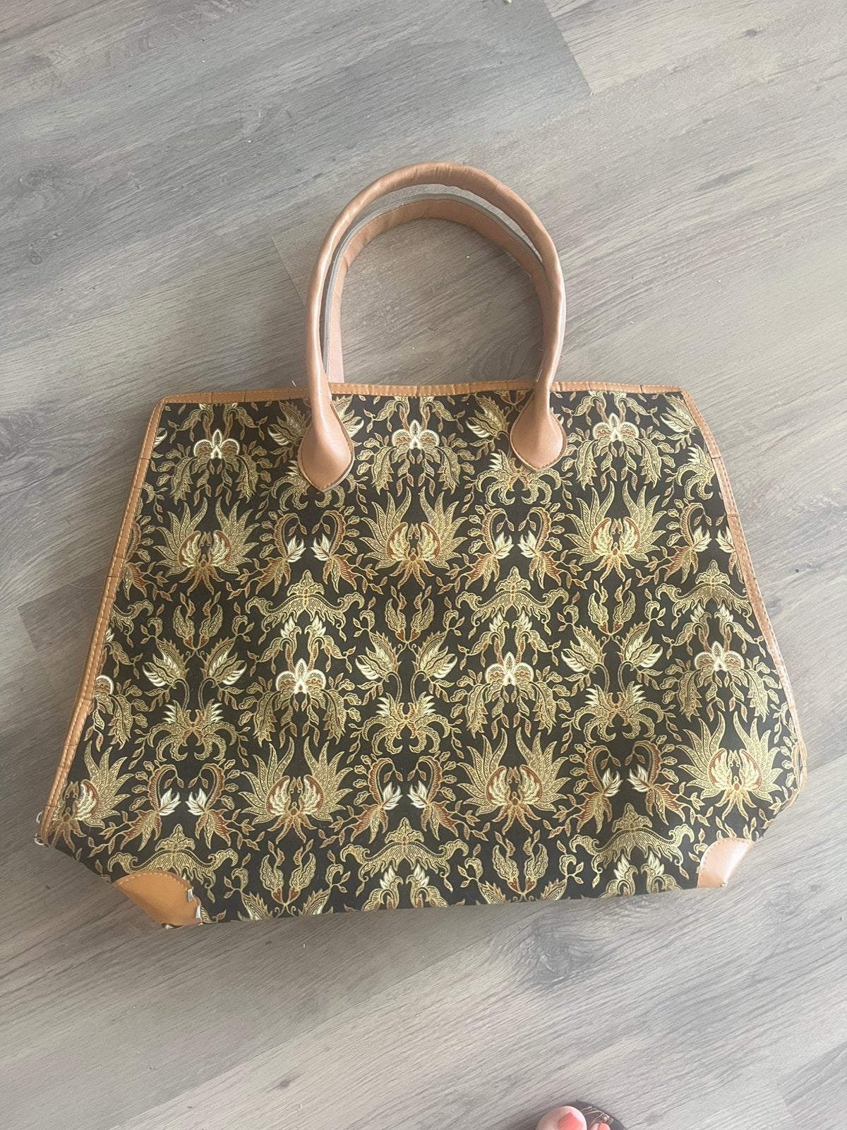 Batik shopper onderkant licht beschad. Binn en buitk izgs ., Ophalen of Verzenden, Shopper