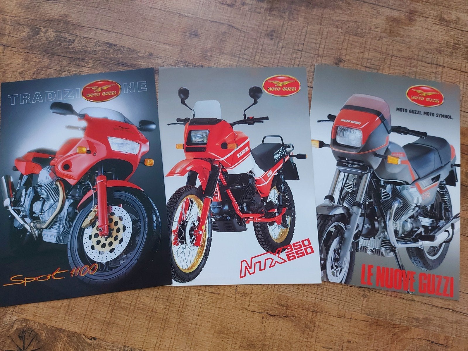 3x Moto Guzzi motorfiets folders buitenlandstalig, Ophalen of Verzenden, Moto Guzzi