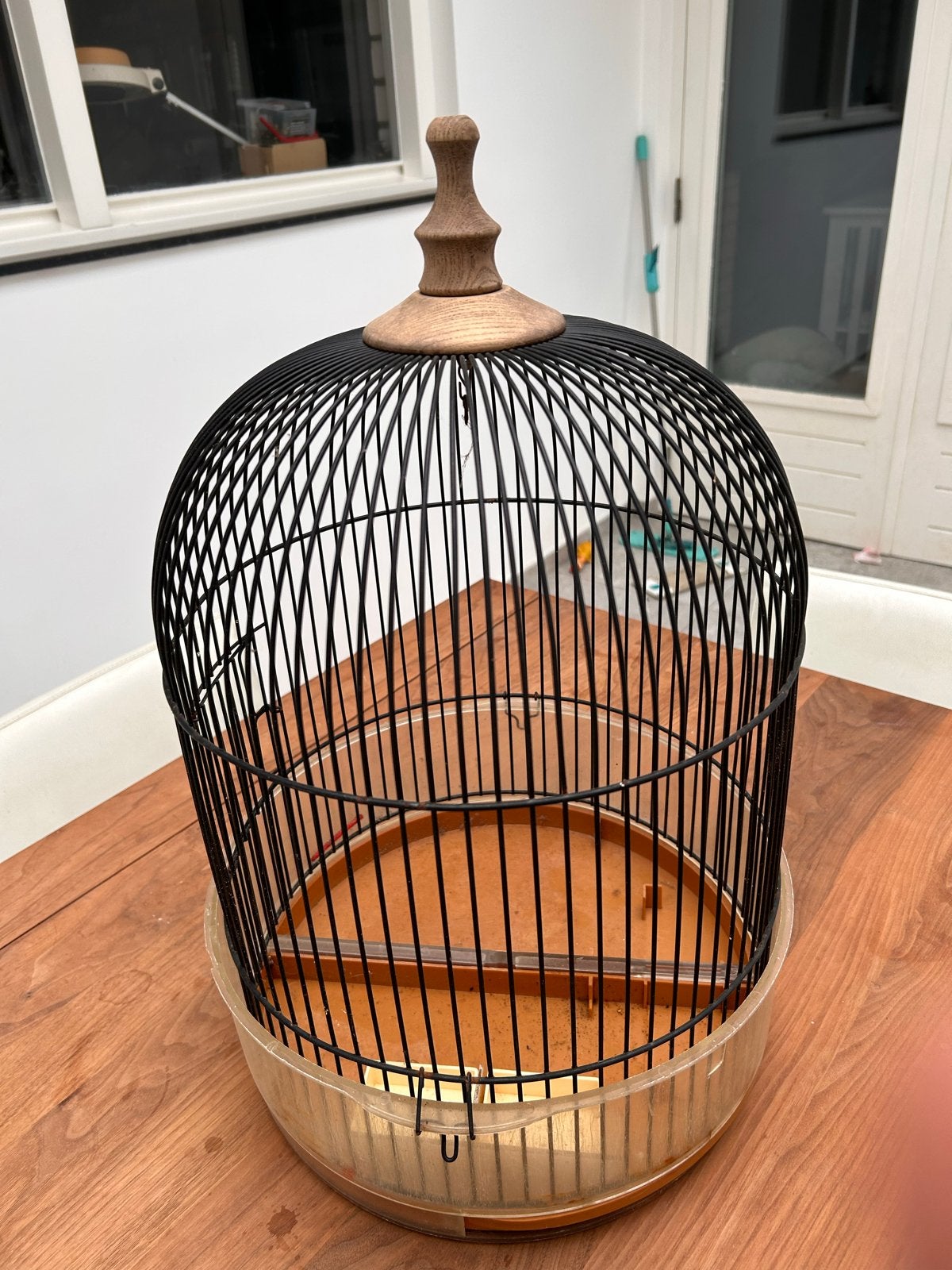 Vogel kooi rond, Dieren en Toebehoren, Ophalen of Verzenden, Zo goed als nieuw, Metaal, Vogelkooi