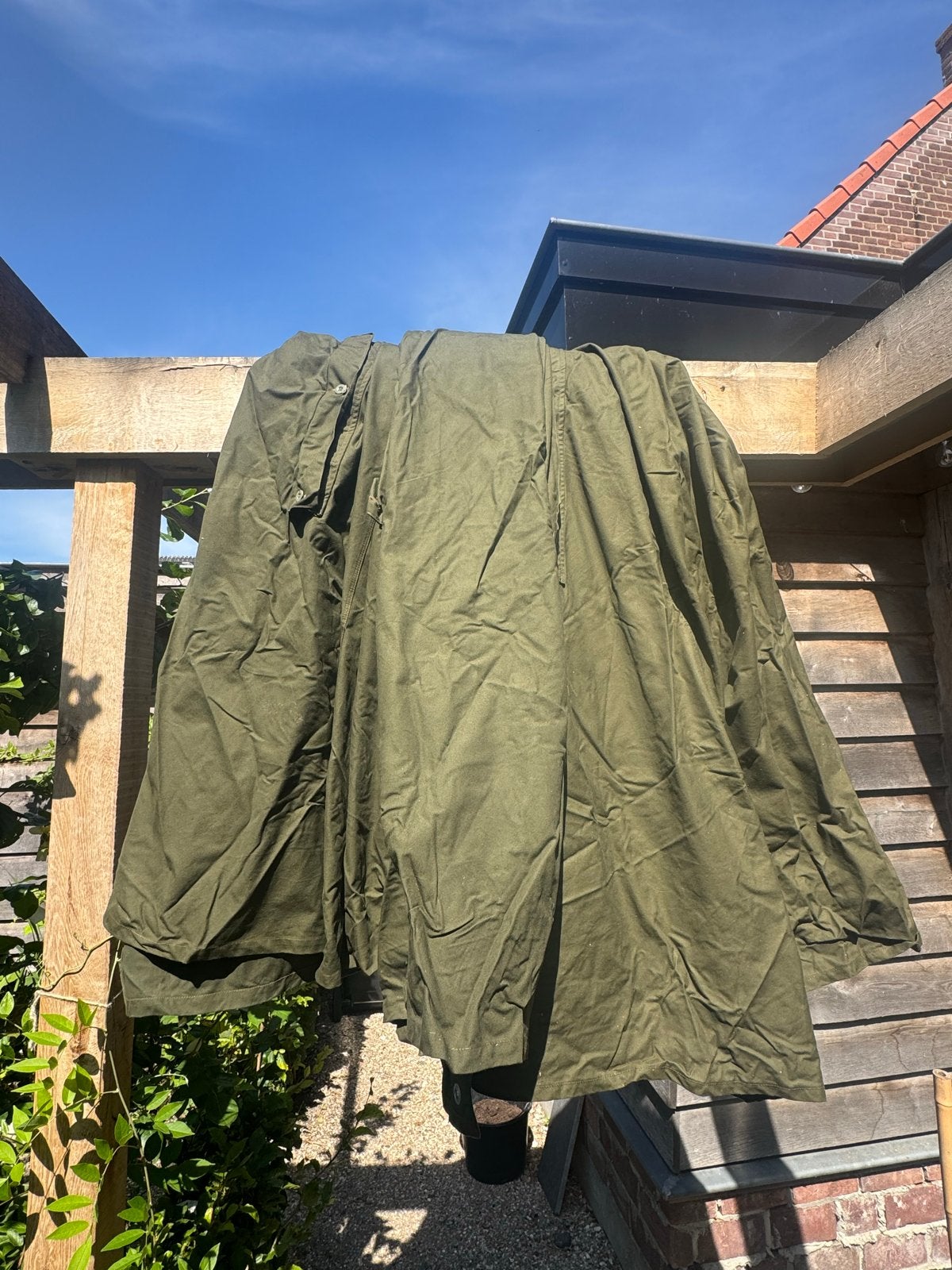 3 stuks Militaire poncho’s  die samen een tent vormen, Ophalen