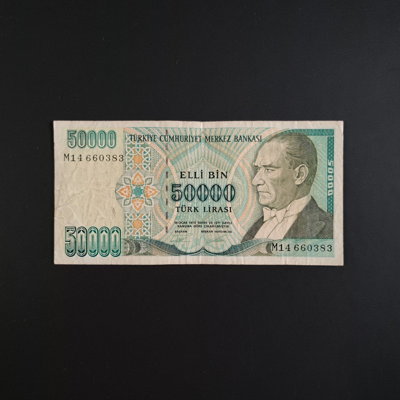 50000 lira Turkije #055, Postzegels en Munten, Bankbiljetten | Europa | Niet-Eurobiljetten, Verzenden, Overige landen, Los biljet