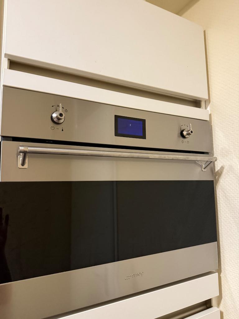 Smeg magnetron met grill SF4390MX, Witgoed en Apparatuur, Magnetrons, Zo goed als nieuw, Inbouw, Combimagnetron, 45 tot 60 cm