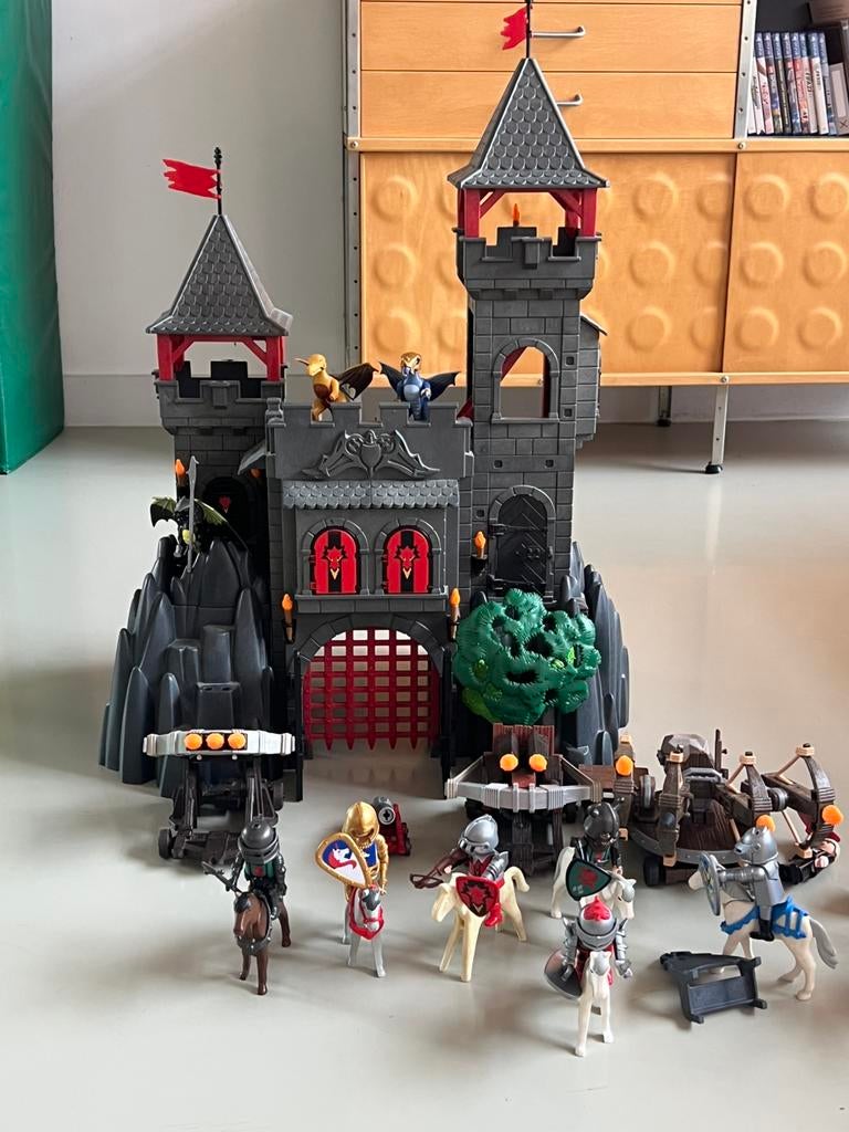 Playmobil kasteel draken, ridders, wapens, paarden, kanonnen, Kinderen en Baby's, Speelgoed | Playmobil, Ophalen, Gebruikt