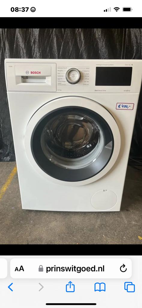 Bosch serie 6 8kg met I-dos systeem met 6 mnd garantie, Ophalen, Minder dan 85 cm, Zo goed als nieuw, 1200 tot 1600 toeren