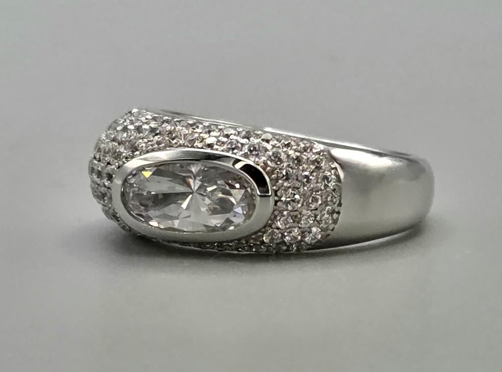 Prachtige zilveren ring met diamonfire zirkonia. 2026/101, Met strass, ., Nieuw, Ophalen of Verzenden